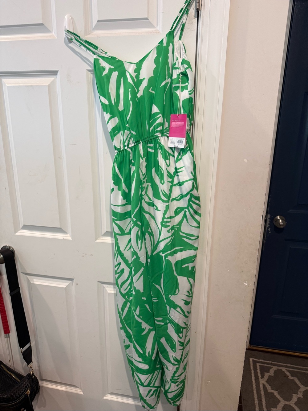 Lilly Pulitzer Green and White Leaf-Print Kids One-Piece
